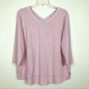 Chico's Light Pink 3/4 Sleeve Blouse L